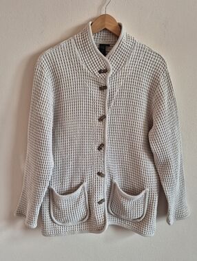 Focus Casual Life Waffle Knit 100% Cotton Jacket Medium